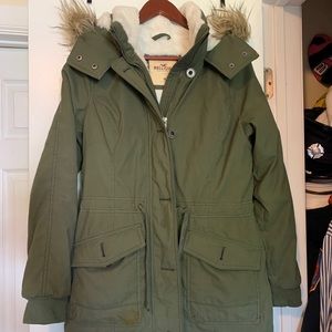 Hollister Faux Fur Lined Parka Jacket